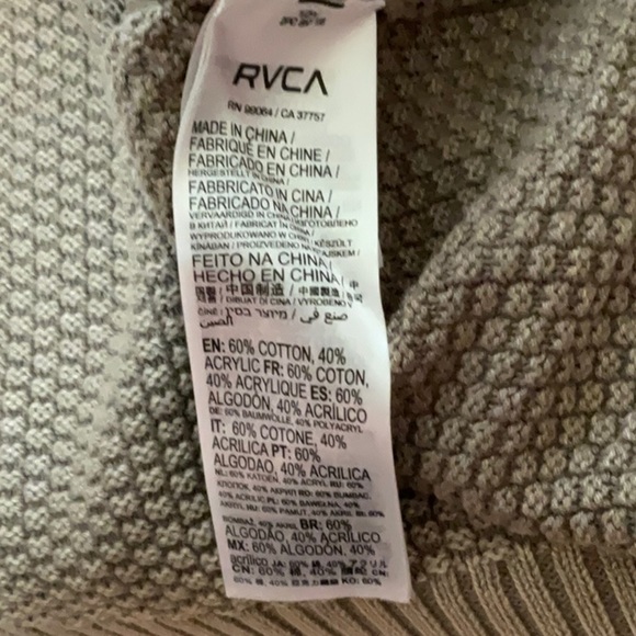 RVCA The Verdict Cropped Sweater Ladies Size S - Picture 7 of 12